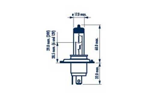 NARVA 488612100 Лампа NARVA H4 60/55W +50%  (48861)S2 2шт