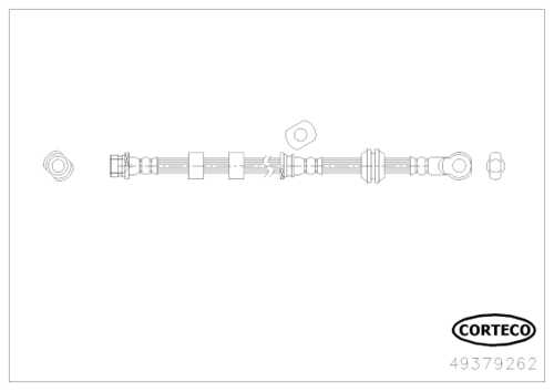 CORTECO 49379262 Шланг тормозной! передний правый Mitsubishi ASX/Lancer 08>