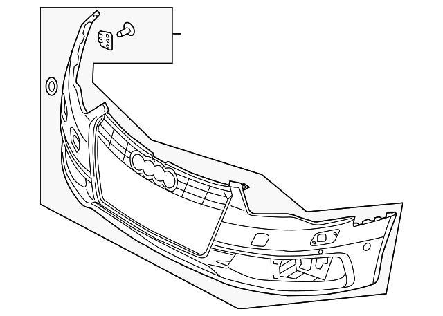 VAG 4G0807065A GRU (8 ГР.), (AUDI), ОБЛИЦОВКА БАМПЕРА ПЕРЕДНЕГО