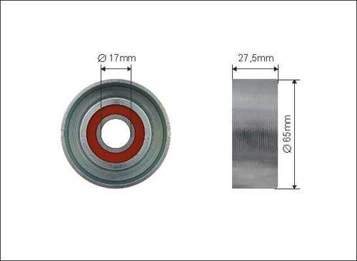 CAFFARO 500332 Ролик (БЕЗ планки);Ролик приводного ремня
