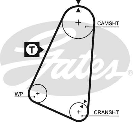 GATES 5030 Ремень ГРМ! 104x150 Opel Ascona/Kadett 1.3 81-90, Fiat Punto 1.1 85-96