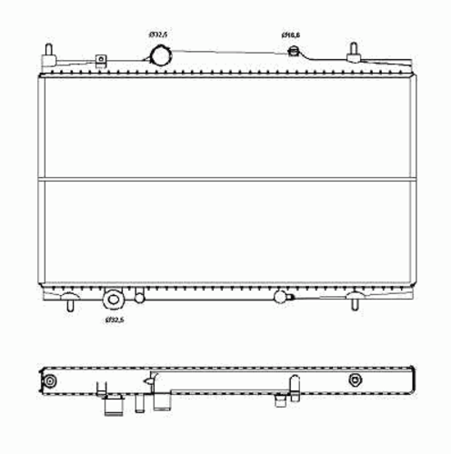 NRF 50441 Радиатор системы охлаждения! Citroen C5, Peugeot 607 3.0 V6 01>