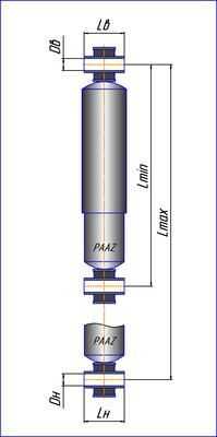 PAAZ 51001P Амортизатор подвески! 330-491 O/O 20x62 20x62 SAF