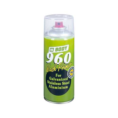 BODYPARTS 5100300050 Аэрозольный грунт! Body 960 WASH PRIMER желто-зел. 0,4 л кислот. 2 грунт для метал.