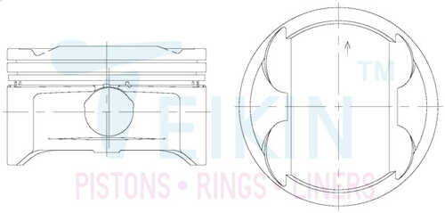 TEIKIN 51144050 Поршни на 4 цилиндра