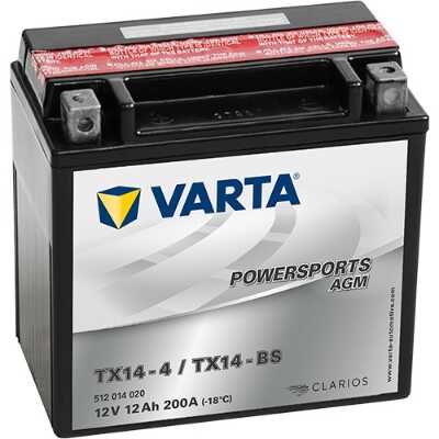 VARTA 512014020 Аккумуляторная батарея! рус 12Ah 200A 152/88/147 TX14-BS POWERSPORTS AGM moto