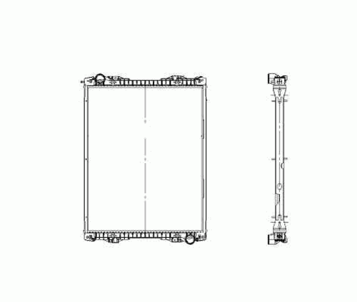 NRF 519743 Радиатор системы охлаждения! с рамой 860x675x40 SCANIA K-series 06>/P,G,R,T-series 04>
