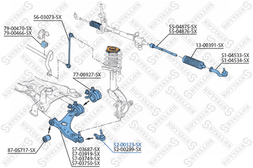 STELLOX 52-00323-SX Опора шаровая