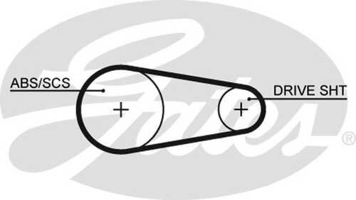 GATES 5204XS Ремень ГРМ! 120x086 ABS Ford Escort/Orion 1.4/1.6/1.8D 88-90