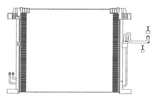 SAKURA 5251-9802 Радиатор кондиционера INFINITI FX35FX50 3.5-5.0 08-10