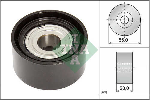 INA 532085310 Deflection / Guide Pulley, v-ribbed belt