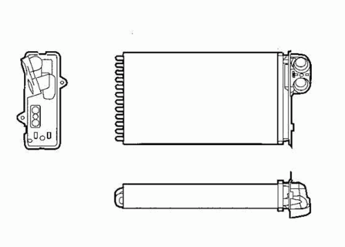 NRF 53216 Радиатор печки! Renault Megane Scenic 1.4i-1.9DTi 96>