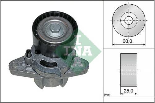 INA 534027110 Ролик натяжной ремня генератора! Renault Kangoo/Laguna/Megane/Logan 1.4-2.0 98>