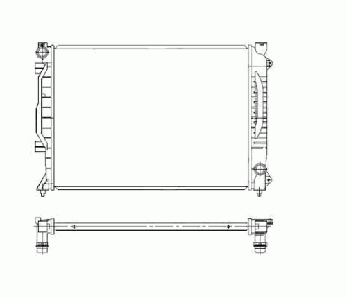 NRF 53443 Радиатор системы охлаждения! Audi A6 2.7/2.5TDi 97-04