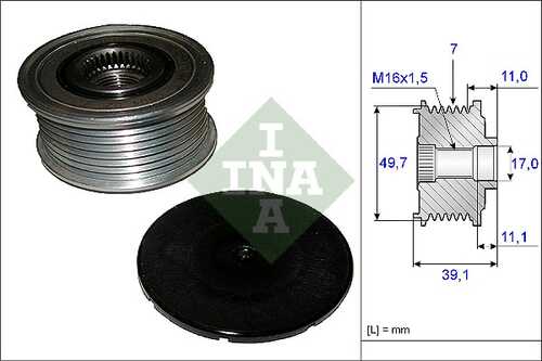 INA 535 0084 10 шкив генератора! MB W163/W211/W220/W463 3.0CDi/4.0CDi M642 00>