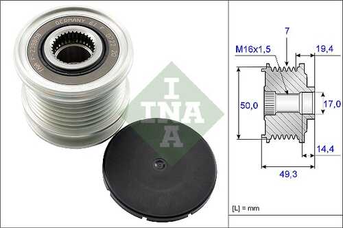 INA 535014010 Шкив генератора! MB W204/W203/C209/C219/W211 3.0CDi 05>