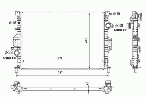 NRF 53811 Радиатор, охлаждение двигателя