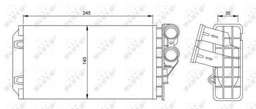 NRF 54251 Радиатор печки! Citroen C4, Peugeot 307 1.4-2.0 02>