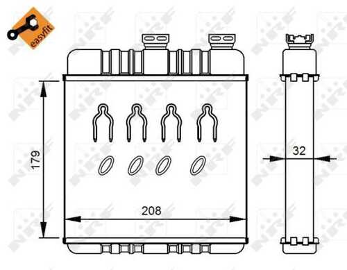 NRF 54279 Теплообменник, отопление салона