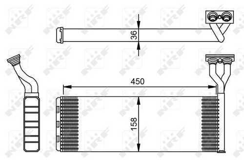 NRF 54285 Теплообменник, отопление салона