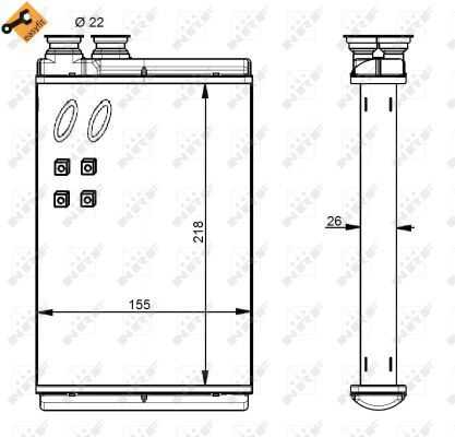 NRF 54347 Радиатор печки кнр