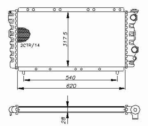 NRF 54648 Радиатор Ren