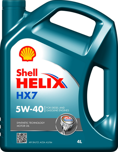 SHELL 550021779 Масло моторное HELIX HX7 5W-40 4Л.