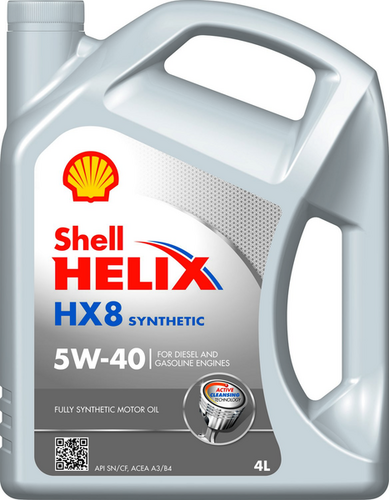 SHELL 550023625 5W40 (4L) Helix HX8 Synthetic масло моторное! синт. API SN/CF,ACEA A3/B4,VW 505 00,VW 502 00