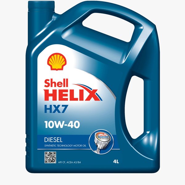 SHELL 550040428 10W40 (4L) Helix Diesel HX7 масло мот.! ACEA A3/B3/B4,API CF,MB 229.3,VW 505.00,Renault RN0710;Масло моторное Helix Diesel нx7 10W40 (Полусинтетическое, 4л)