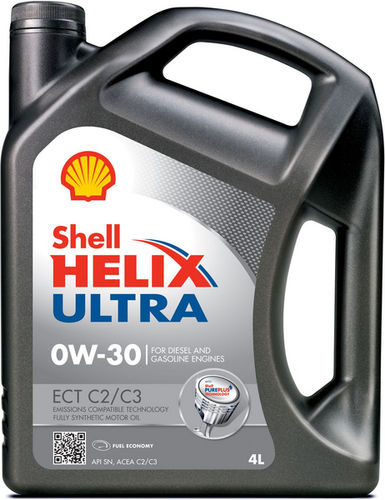 SHELL 550046405 0W30 (4L) Helix Ultra ECT C2/C3 масло моторное! синт. API SN, ACEA C2/C3, VW 504.00/507.00