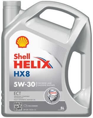 SHELL 550048100 5W30 (5L) Helix HX8 ECT масло моторное! API SN, ACEA C3, VW 504.00/507.00, MB 229.31/229.51