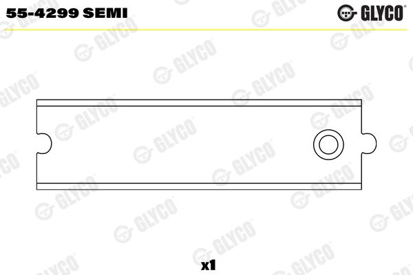 GLYCO 554299SEMI вкладыши шатунные PL-B! semi (1) Renault Clio/Laguna/Megane/Kangoo/Master 1.9TD 97>