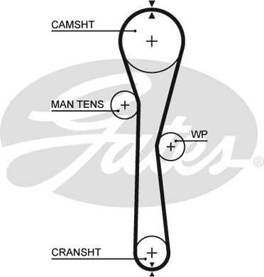 GATES 5577XS Ремень ГРМ! 095x234H Peugeot 206 1.4i, Renault Clio/Twingo/Kangoo 1.2 16V 01>