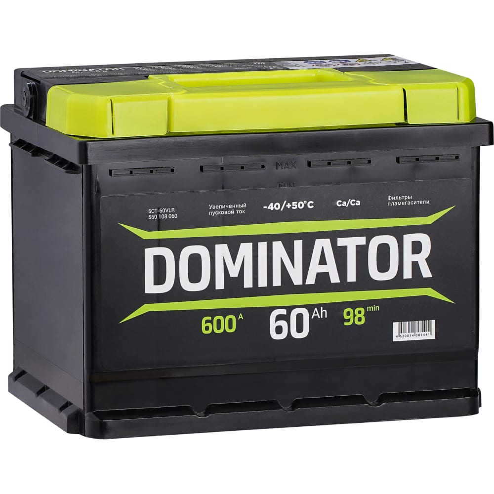 DOMINATOR 560108060 6СТ-60R 242/175/190 (600А) (обр.)