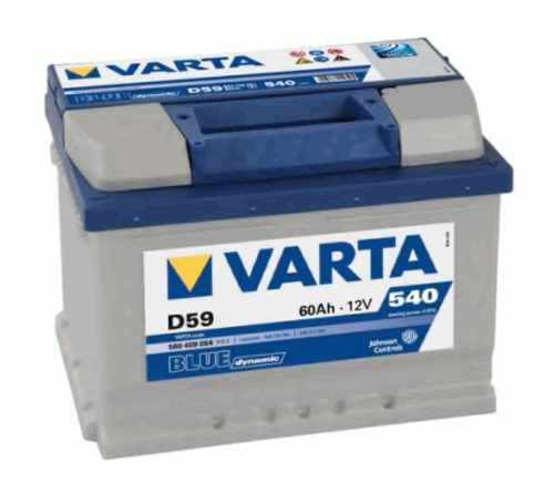 VARTA 560 409 054 3132 Аккумулятор 60 а/ч ' BLUE DINAMIC 540A (ОБРАТНАЯ полярность) D-59 (560 409) (НИЗКИЙ), 60 E (D-