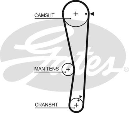 GATES 5687XS Ремень ГРМ! Mitsubishi Colt/Lancer/Carisma 1.3-1.6i 00-11