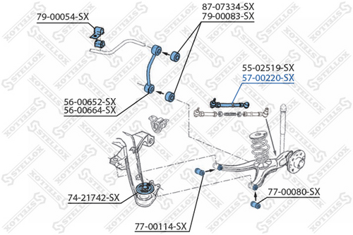 STELLOX 57-00220-SX Рычаг заднего развала! Opel Omega all 94-03