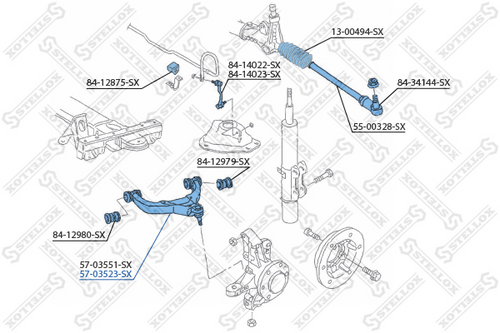 STELLOX 57-03523-SX Рычаг подвески