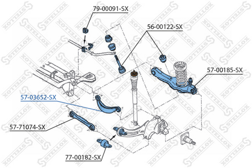 STELLOX 57-03652-SX Тяга / стойка, подвеска колеса