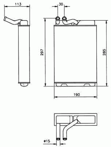 NRF 58149 Радиатор печки! Volvo 740 84-92/ 760 83-90/ 940/960 91-98