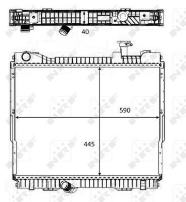 NRF 58484 Радиатор двигателя (bez ramy) NISSAN CABSTAR, NT400 CABSTAR YD25DDTi-YD25K3LD-5MI 09.06-