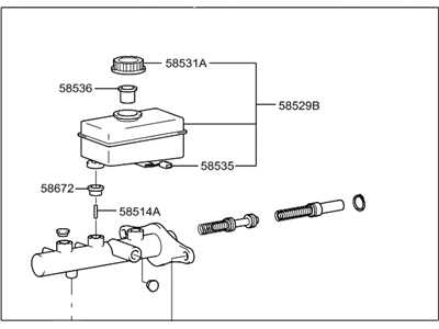 HYUNDAIKIA 58510-3D500 Главный тормозной цилиндр