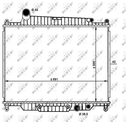 NRF 59096 Радиаторы системы охлаждения двигателей внутреннего сгорания