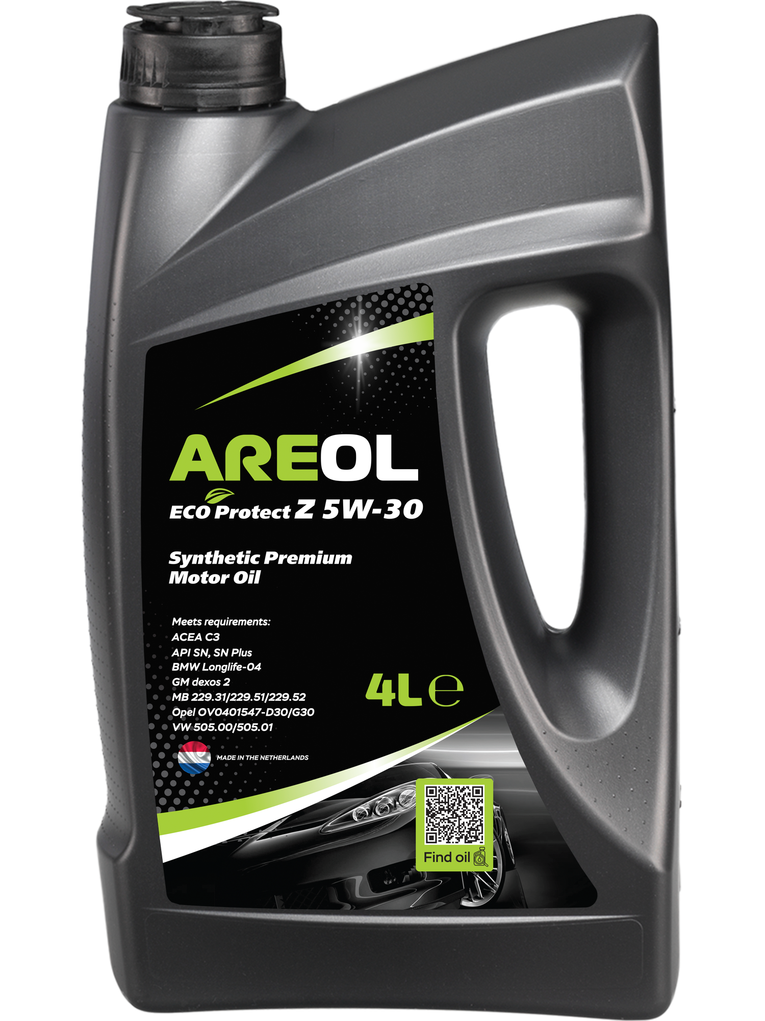 AREOL 5W30AR008 ECO Protect Z 5W30 (4L) масло моторное! синт. acea C3,API SN,MB 229.51/229.52,VW 505.00/505.01