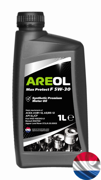 AREOL 5W30AR015 Max Protect F 5W-30 (1L) масло моторное! синт. ACEA A5/B5, API SL/CF, FORD WSS-M2C913-D