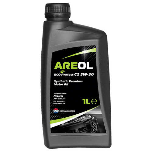 AREOL 5W30AR069 ECO Protect C2 5W30 (1L) масло моторное! синт. ACEA C2, API SN/CF, Fiat 9.55535-S1