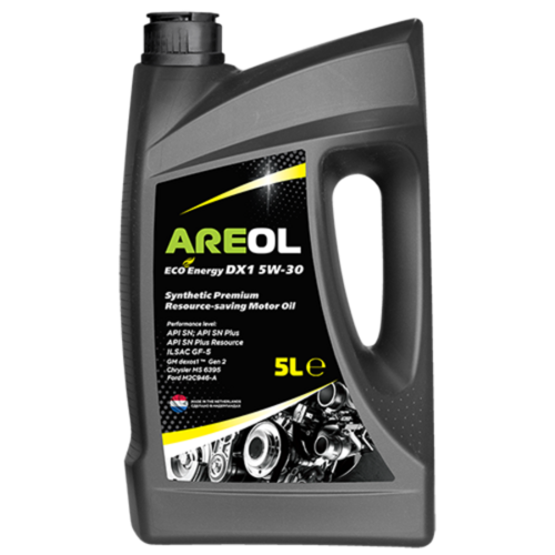 AREOL 5W30AR074 ECO Energy DX1 5W30 (5L) масло моторное! синт. api SN/SN Plus, ILSAC GF-5, GM Dexos 1 Gen 2