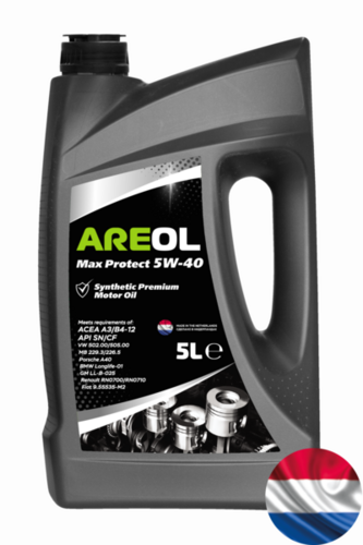AREOL 5W40AR009 Max Protect 5W40 (5L) масло моторное! синт. ACEA A3/B4, API SN/CF, VW 502.00/505.00, MB 229.3