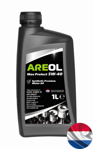 AREOL 5W40AR011 Max Protect 5W-40 (1L) масло моторное! синт. ACEA A3/B4, API SN/CF, VW 502.00/505.00,MB 229.3