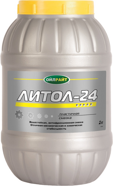 OILRIGHT 6004 OIL RIGHT смазка литол-24 2КГ (6ШТ);Смазка литол-24, для подшипников качения и скольжения, шарниров зубчатых и иных передач, водостойкая, антифрикционная, от -40С до +120С, 2000 гр